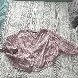 Pilcro Pink Floral Blouse